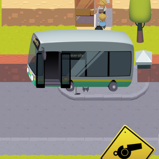 bus on stop